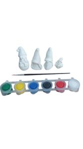 Ehobici Taş Boyama Seti Cüce ve Kardan Adam 6 Renk Akrilik Boya 5ml + Fırça