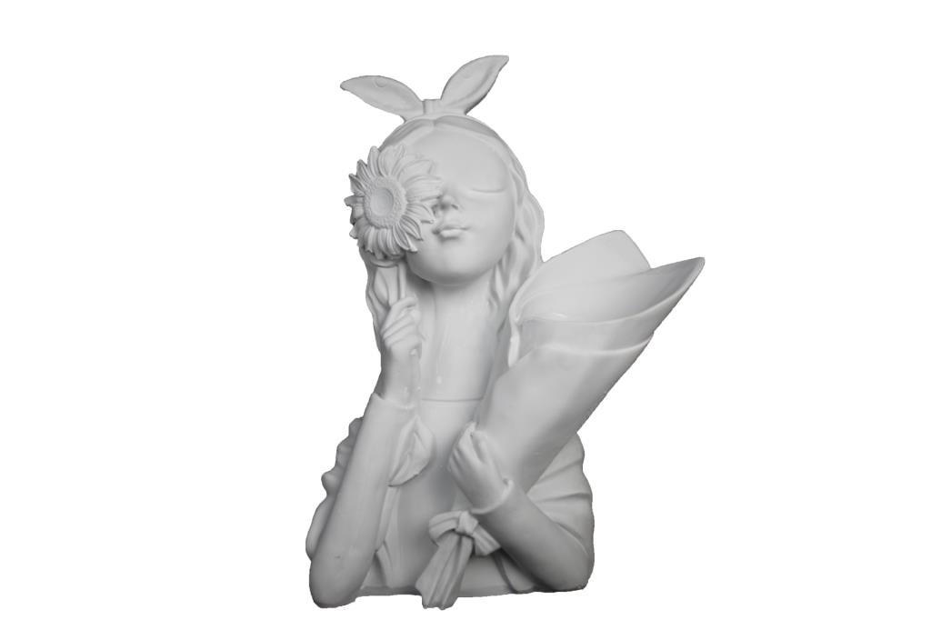 Polyester Buketli Kız 32x17cm P117