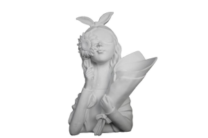 Polyester Buketli Kız 32x17cm P117