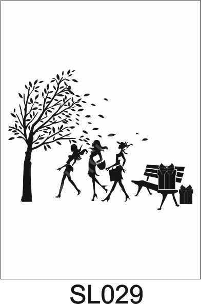 Siluet Desenler Stencil Şablon (21x30) SL-029