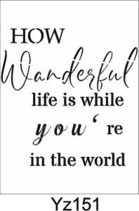 Yazı Desenler Stencil Şablon (25x25) YZ-151