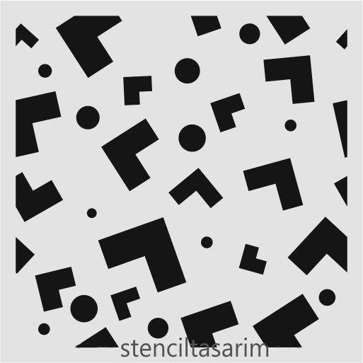 Duvar Dekor Stencil Şablon (25x25) HD-173