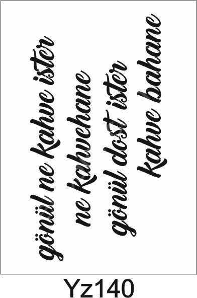 Yazı Desenler Stencil Şablon (21x30) YZ-140