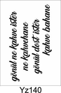 Yazı Desenler Stencil Şablon (21x30) YZ-140