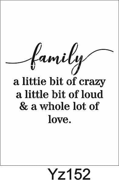 Yazı Desenler Stencil Şablon (21x30) YZ-152