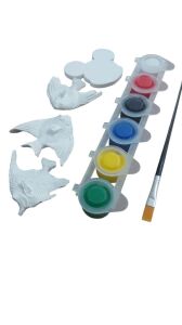 Ehobici Taş Boyama Seti Balıklar ve Mickey Mouse 6 Renk Akrilik Boya 5ml + Fırça