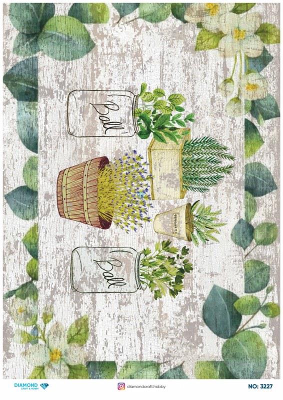Diamond Pirinç Dekopaj Kağıdı - 3227