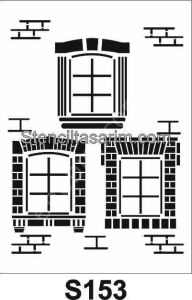 Diğer Karışık Desenler Stencil Şablon (21x30) S-153