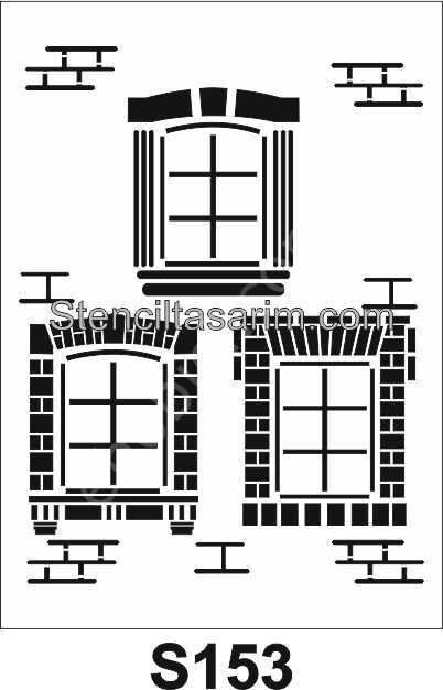Diğer Karışık Desenler Stencil Şablon (21x30) S-153