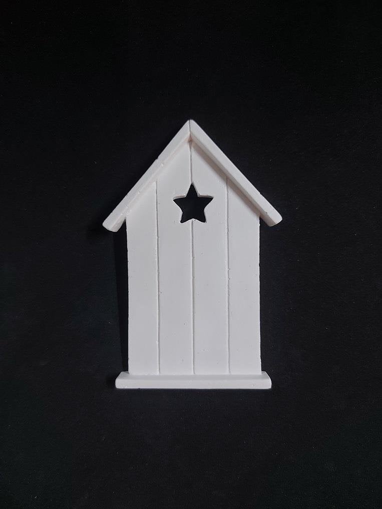 Yıldızlı Tahta Ev 12x8cm