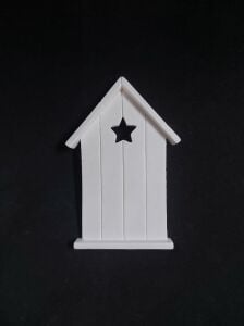 Yıldızlı Tahta Ev 12x8cm