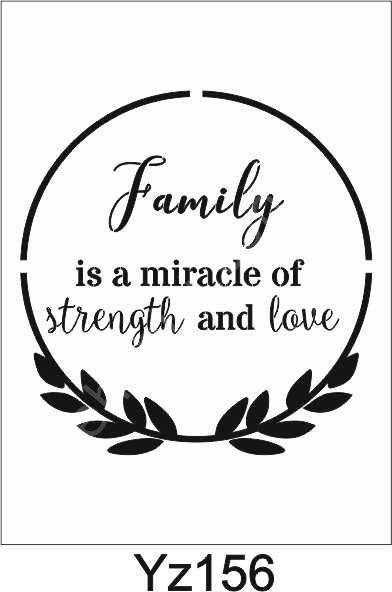 Yazı Desenler Stencil Şablon (25x25) YZ-156