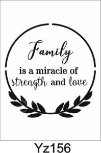 Yazı Desenler Stencil Şablon (25x25) YZ-156