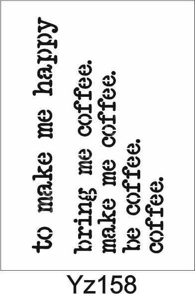 Yazı Desenler Stencil Şablon (21x30) YZ-158