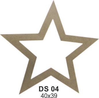 Ahşap Yıldız Pano Büyük 40x39cm DS-04