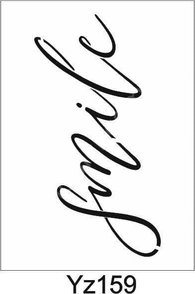 Yazı Desenler Stencil Şablon (21x30) YZ-159