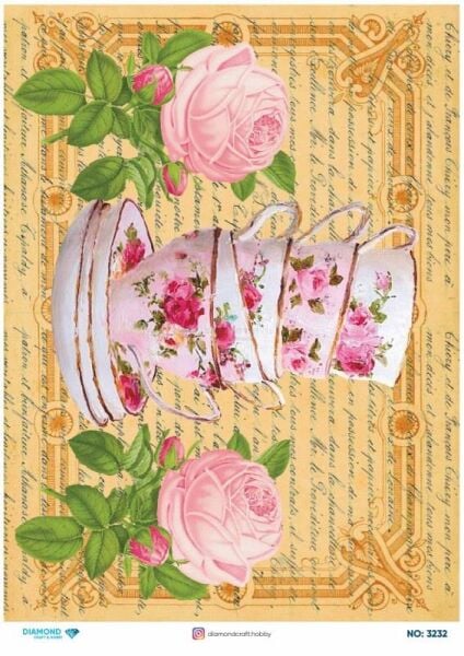 Diamond Pirinç Dekopaj Kağıdı - 3232