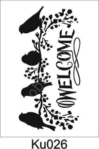 Kuş Temalı Desenler Stencil Şablon (21x30) KU-026