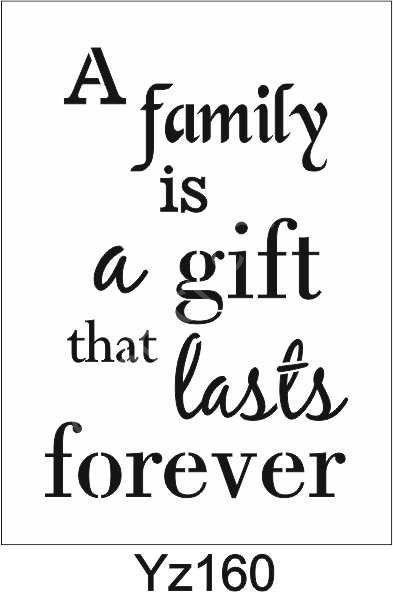 Yazı Desenler Stencil Şablon (21x30) YZ-160