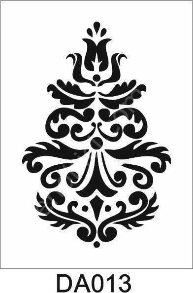 Damask Desen Stencil Şablon (21x30) DA-013