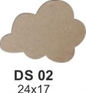 Ahşap Bulut Pano Küçük 24x17cm DS-02