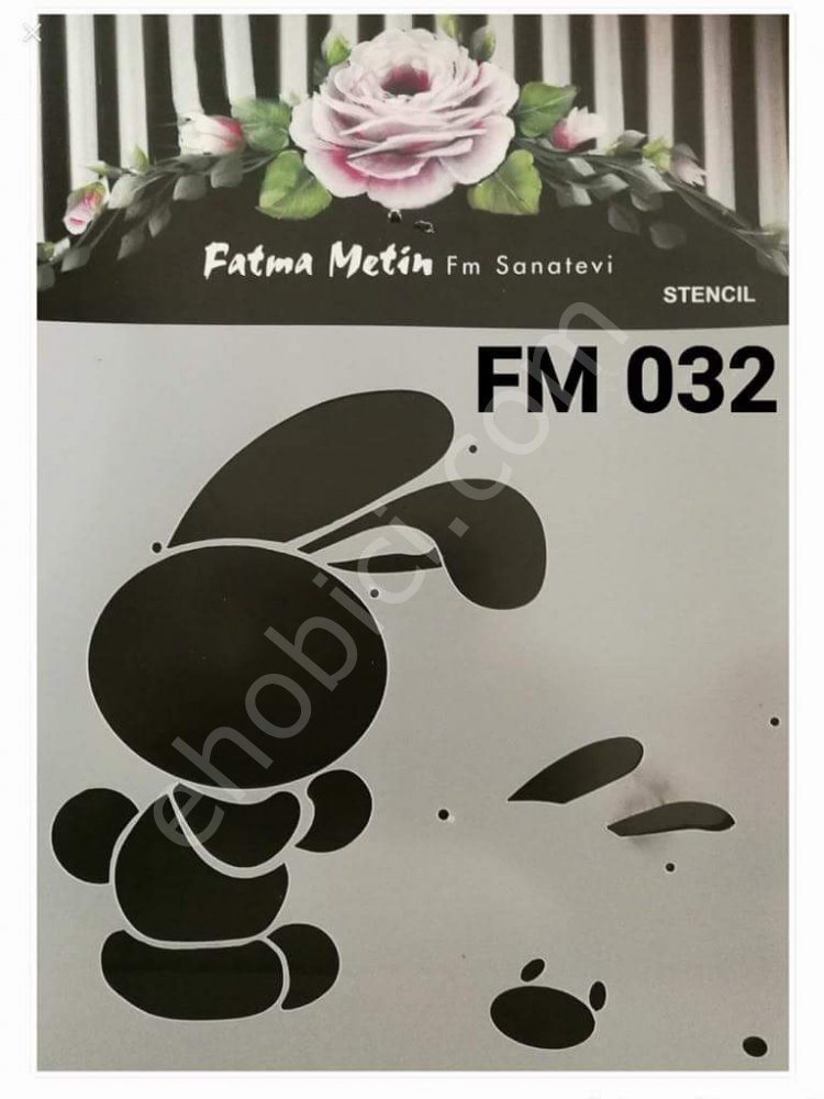 Fatma Metin Serisi - Boyutlu Stencil 032 20x20cm