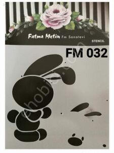 Fatma Metin Serisi - Boyutlu Stencil 032 20x20cm