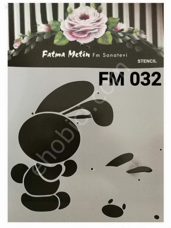 Fatma Metin Serisi - Boyutlu Stencil 032 20x20cm