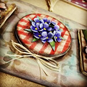 Fatma Metin Serisi - Boyutlu Stencil 032 20x20cm