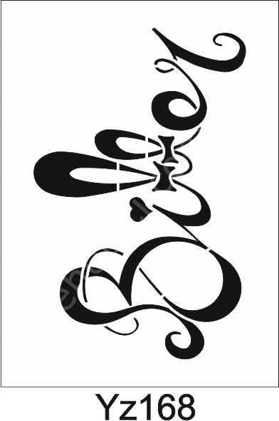Yazı Desenler Stencil Şablon (21x30) YZ-168