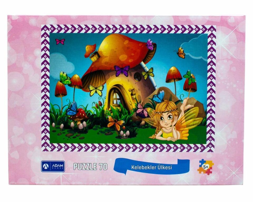 Kelebekler Ülkesi Puzzle 70 Parça 24x34cm