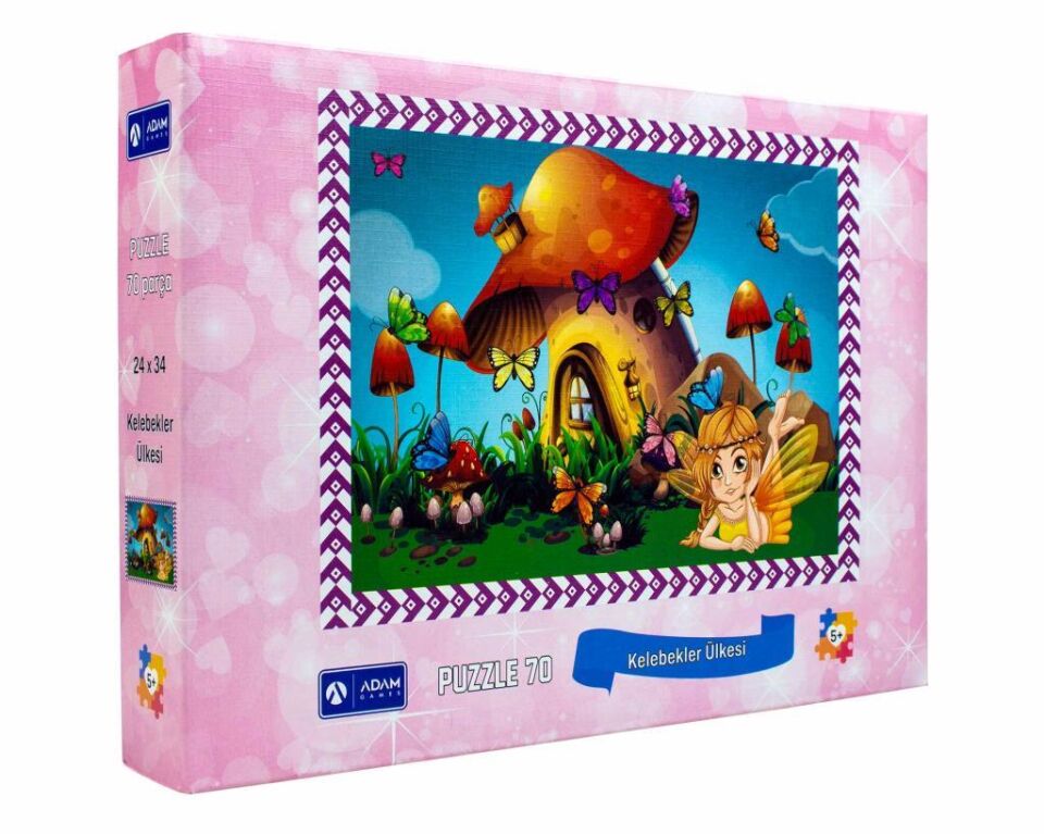 Kelebekler Ülkesi Puzzle 70 Parça 24x34cm