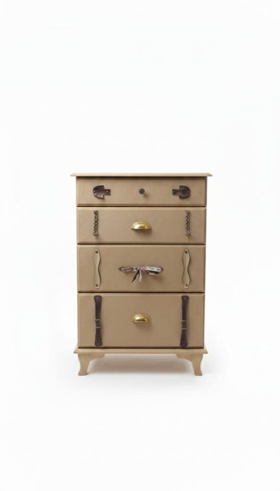 Ahşap Komodin 61x40x86cm NO:2 S-315