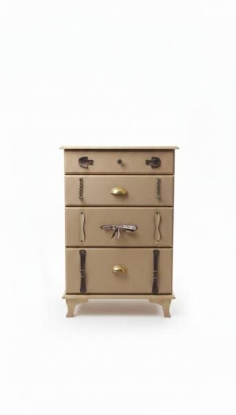 Ahşap Komodin 61x40x86cm NO:2 S-315