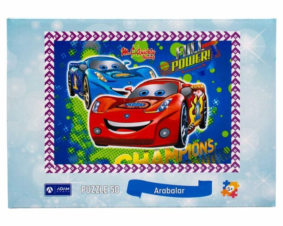 Arabalar Puzzle 50 Parça 24x34cm