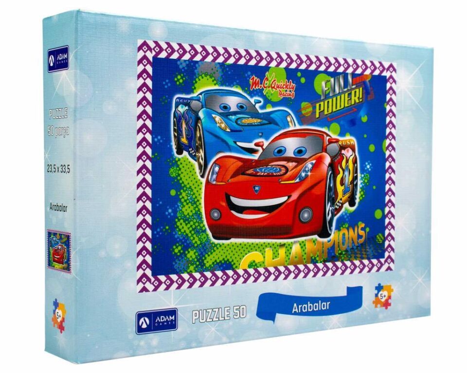 Arabalar Puzzle 50 Parça 24x34cm