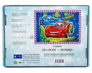 Arabalar Puzzle 50 Parça 24x34cm