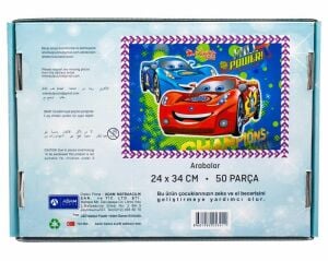 Arabalar Puzzle 50 Parça 24x34cm