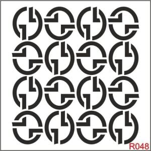 Ardışık Desen Stencil Şablon (25x25) R-048