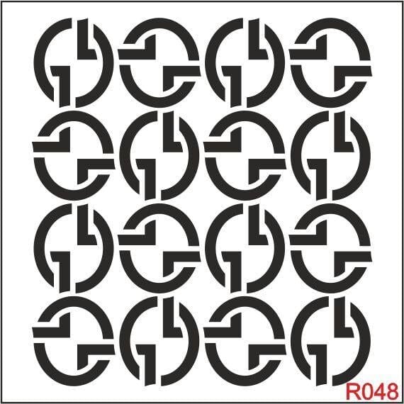 Ardışık Desen Stencil Şablon (25x25) R-048