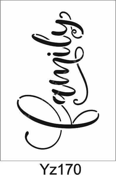 Yazı Desenler Stencil Şablon (21x30) YZ-170