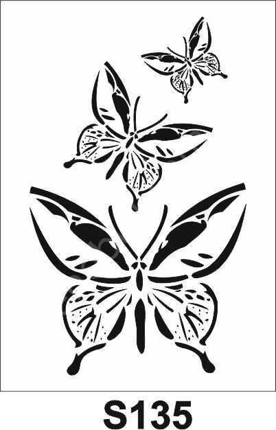 Diğer Karışık Desenler Stencil Şablon (21x30) S-135