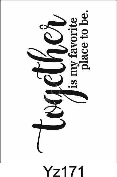 Yazı Desenler Stencil Şablon (21x30) YZ-171