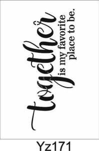 Yazı Desenler Stencil Şablon (21x30) YZ-171