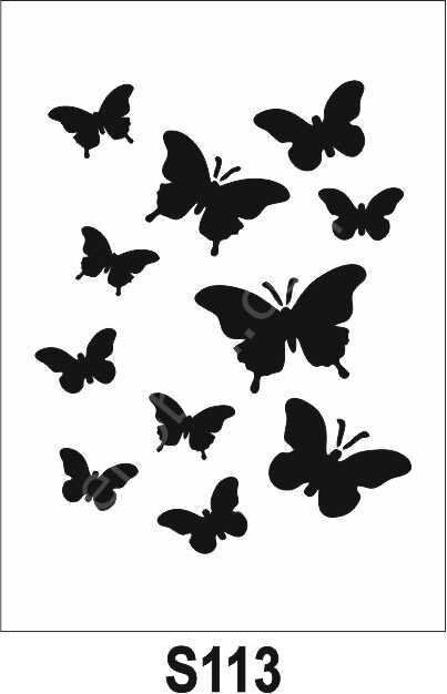 Diğer Karışık Desenler Stencil Şablon (21x30) S-113