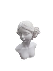 Güllü Çiçekli Kız Büst 10x7cm