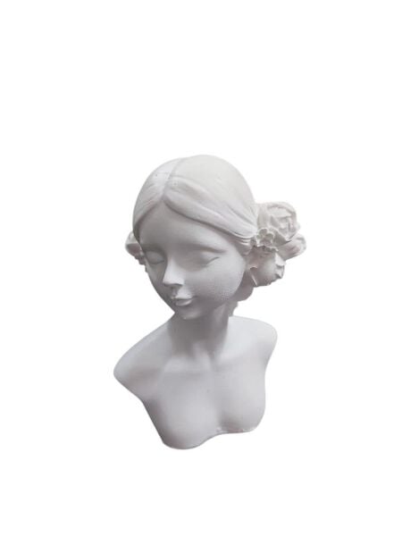 Güllü Çiçekli Kız Büst 10x7cm