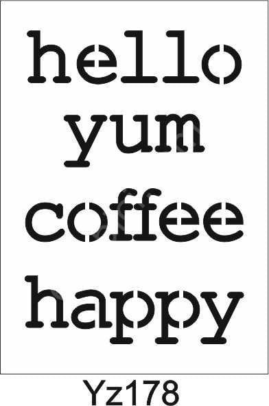 Yazı Desenler Stencil Şablon (21x30) YZ-178