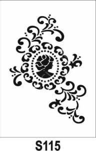 Diğer Karışık Desenler Stencil Şablon (21x30) S-115