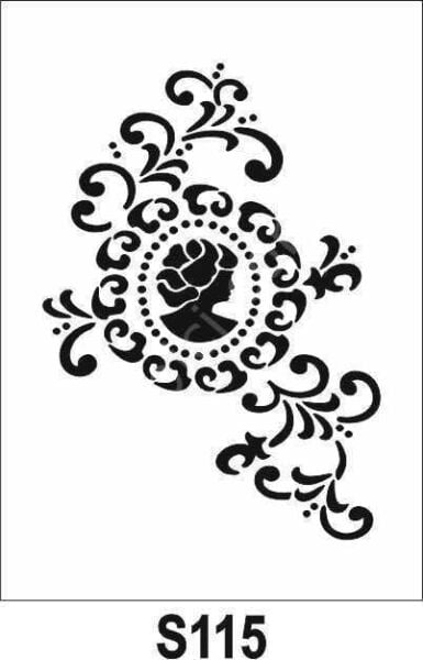 Diğer Karışık Desenler Stencil Şablon (21x30) S-115